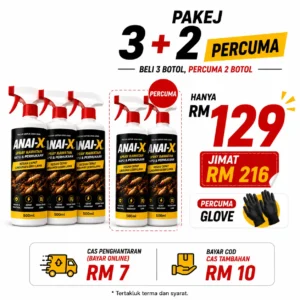 Pakej 3 Botol Free 2 Botol Anai X