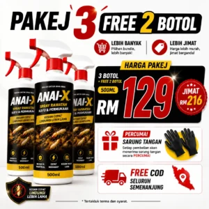 Pakej 3 Botol Free 2 Botol Anai X