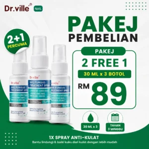 Pakej 2 Botol Free 1 Botol Spray Kuku